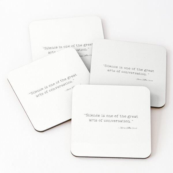 Item preview, A Quote about Silence by Marcus Tullius Cicero designed and sold by Poemit.