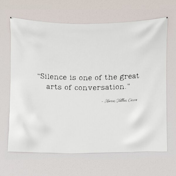 Item preview, A Quote about Silence by Marcus Tullius Cicero designed and sold by Poemit.