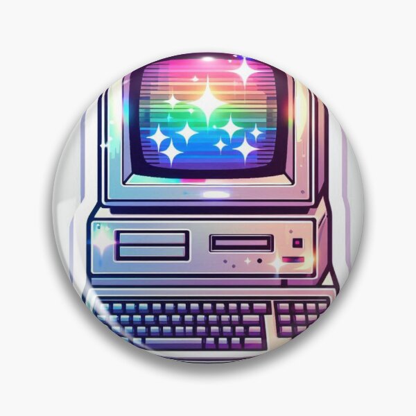 Item preview, Retro Computer with Rainbow Screen designed and sold by TM Creations.