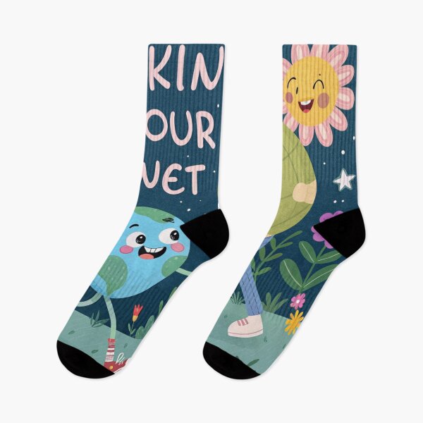 Item preview, "Be Kind to Our Planet" Cute Earth & Moon Friends Eco-Friendly Design designed and sold by Melia-Store.