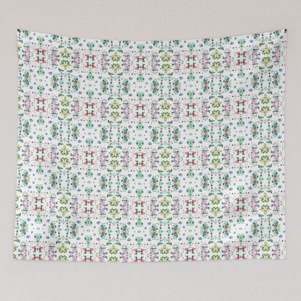 Item preview, petal textile painting blossom seamless colorful repeat pattern designed and sold by Abrahamjrnd.