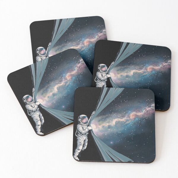Item preview, Unveiling the Cosmos – Astronaut Lifting the Veil of Space designed and sold by Sepinik.