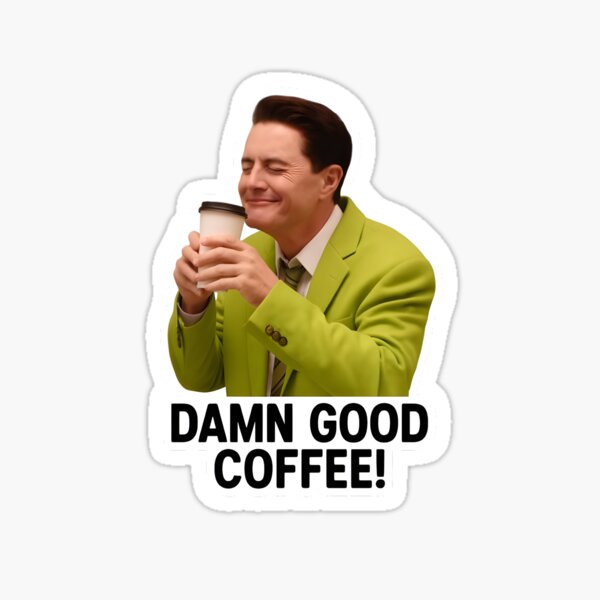 Item preview, Damn Good Coffee Sticker – Twin Peaks Dougie Jones Takeaway Cup Edition designed and sold by TheTwinPeaks.