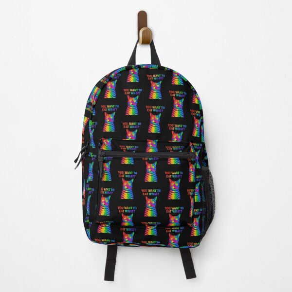 Item preview, Rainbow Pride Shocked Cat "You Want to Eat What?" LGBTQ+ designed and sold by TheTrendsDesk.