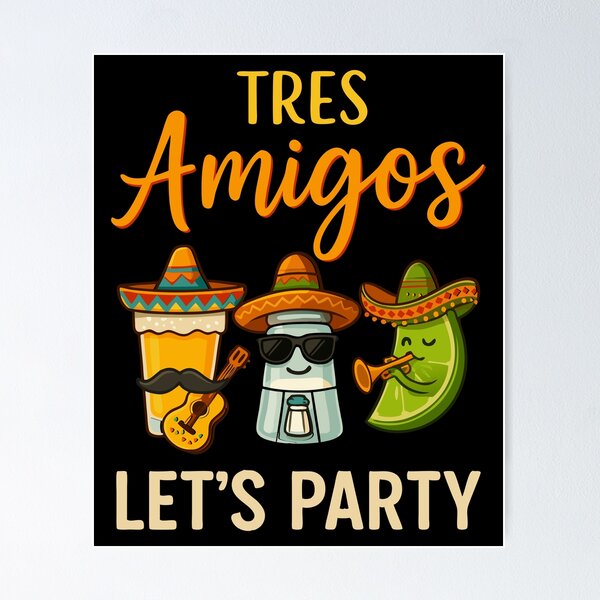 Item preview, Tres Amigos Tequila Salt Lime Cinco De Mayo designed and sold by Blok45.