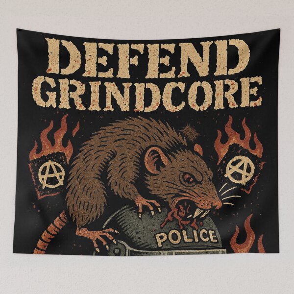 Item preview, DEFEND GRINDCORE “Feral Rat Anarchy” designed and sold by Brutal-Apparel.