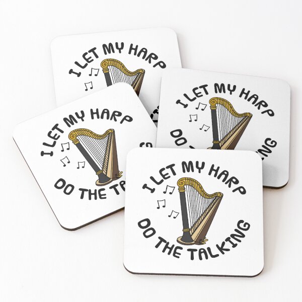 Item preview, I Let My Harp Do The Talking, String Musician Introvert designed and sold by doodlerob.