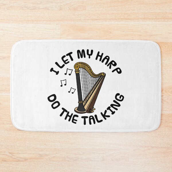 Item preview, I Let My Harp Do The Talking, String Musician Introvert designed and sold by doodlerob.