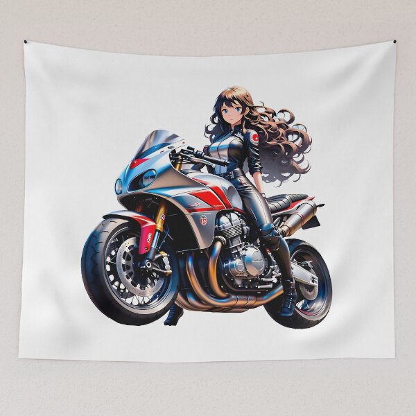 Item preview, Beautiful BIKER GIRL design, gift for girls who like adrenaline #4. designed and sold by UrbanTRIP.
