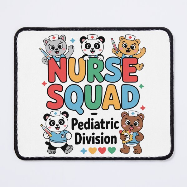 Item preview, Nurse Squad – Pediatric Division – Cute Animal Nurse Design designed and sold by Giuggimade.
