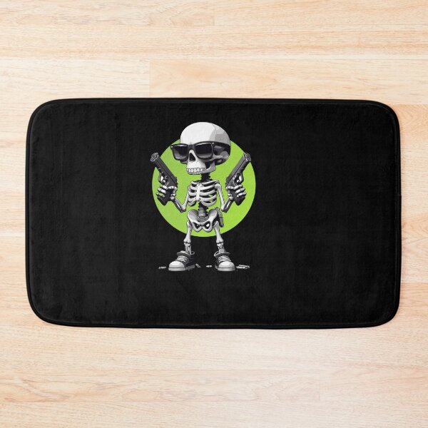 Item preview, Cool Cartoon Skeleton with Guns & Sunglasses | Edgy Funny Skull  designed and sold by Cree8if.