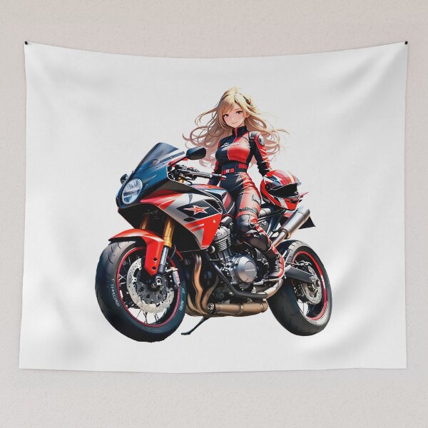 Item preview, Beautiful BIKER GIRL design, gift for girls who like adrenaline #2. designed and sold by UrbanTRIP.