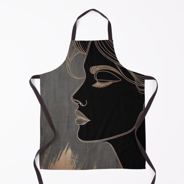 Item preview, Abstract Woman’s Face – AI Artwork with Elegant Gold Line Accents for Stylish Clothing and Accessories for Women & Girls designed and sold by knalpot-design.