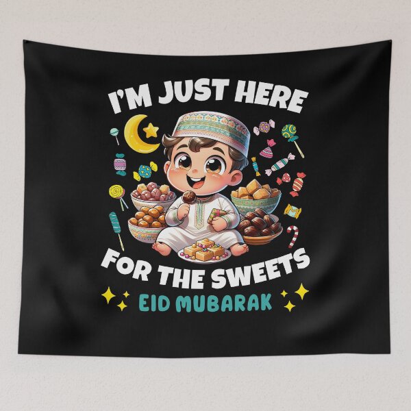 Item preview, Eid Mubarak Kids Funny Happy Eid Al Fitr Eid Al Adha Sweets designed and sold by NUMAcreations.