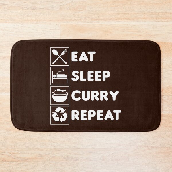 Item preview, Eat Sleep Curry Repeat Funny Quote designed and sold by HotHibiscus.
