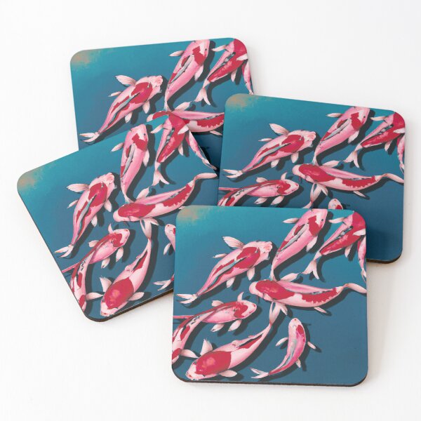 Item preview, japanese Koi Fishes in blue water designed and sold by MerryCrown.