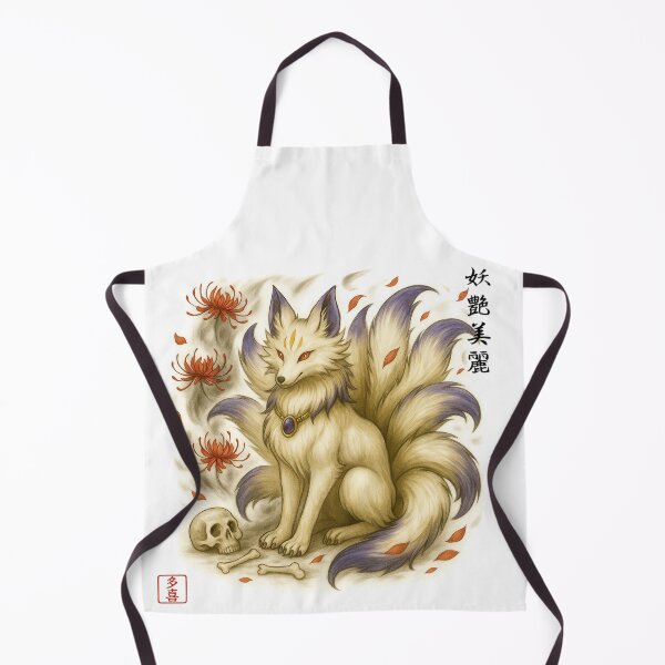 Item preview, 妖艶美麗 - Sumi-e Nine-tailed Fox | Ink Spirit - Akka Series designed and sold by Taki_jp_design.