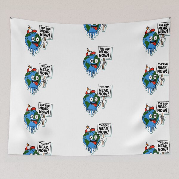 Item preview, Melting Earth Funny Climate Protest Cartoon Design designed and sold by Anastasiia Lang.