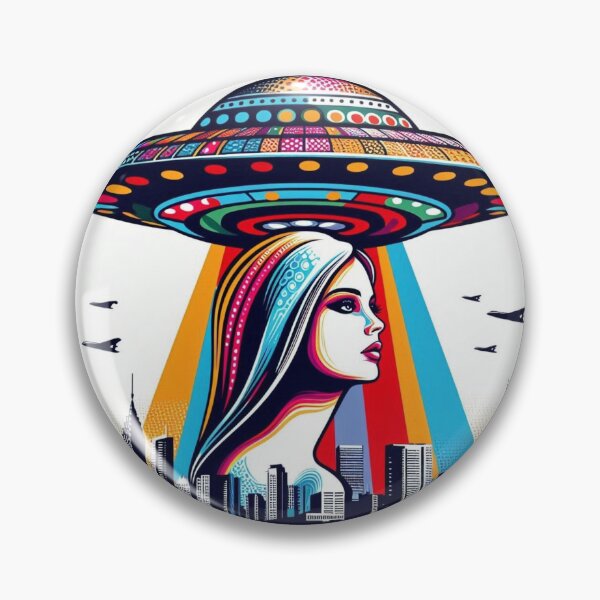 Item preview, pop art style  ufo and girl designed and sold by Dogandesighn.