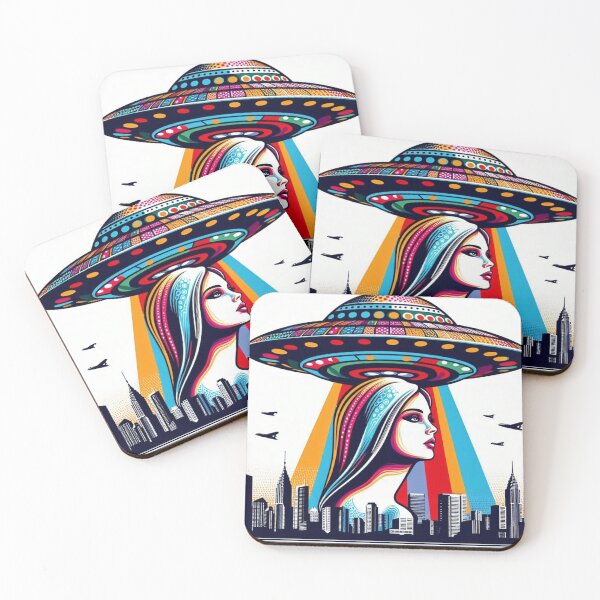 Item preview, pop art style  ufo and girl designed and sold by Dogandesighn.