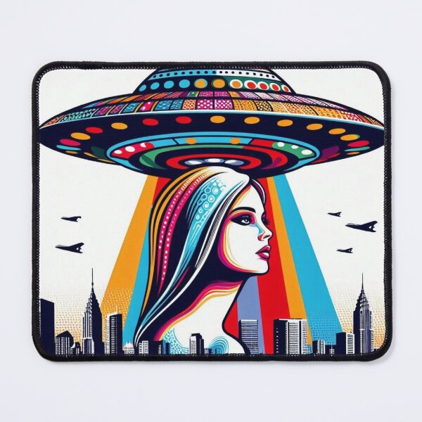 Item preview, pop art style  ufo and girl designed and sold by Dogandesighn.