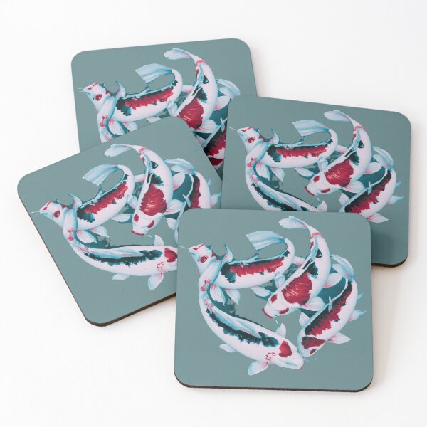Item preview, japanese Koi Fishes in pond water designed and sold by MerryCrown.