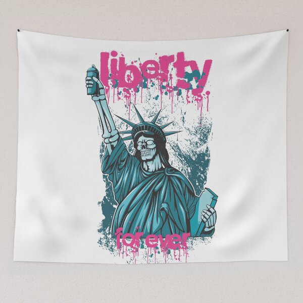 Item preview, Zombie Statue of Liberty Pop Art – American Flag Horror Design for Halloween & 4th of July designed and sold by StickerAndLove.