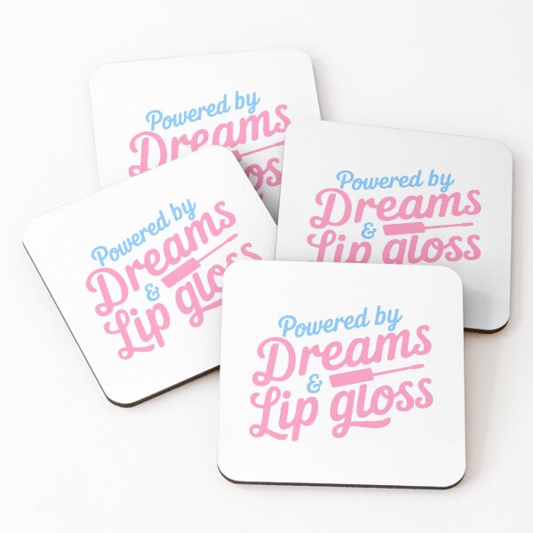 Item preview, Powered By Dreams and Lip Gloss! Pink And Blue Girly designed and sold by PMCreative.