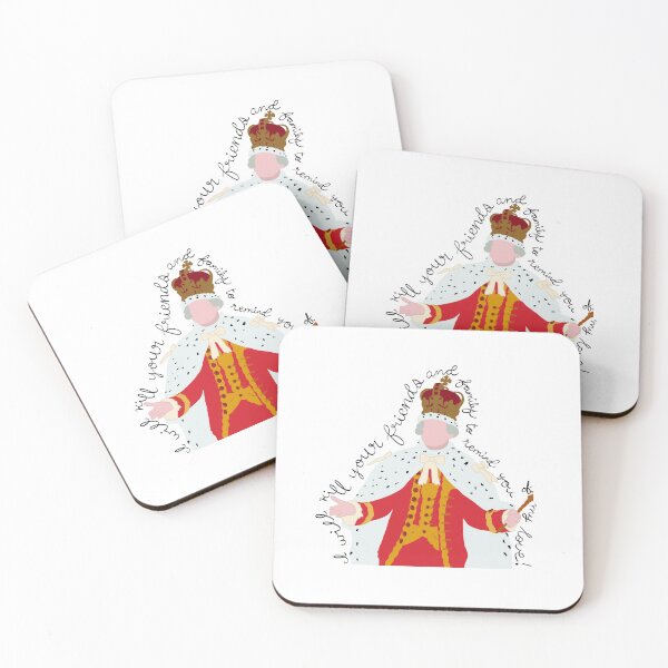 Item preview, King George III "I Will Kill Your Friends and Family" Cursive Sticker – Hamilton Musical Quote – Die Cut Vinyl Waterproof Decal designed and sold by evelynlee4.