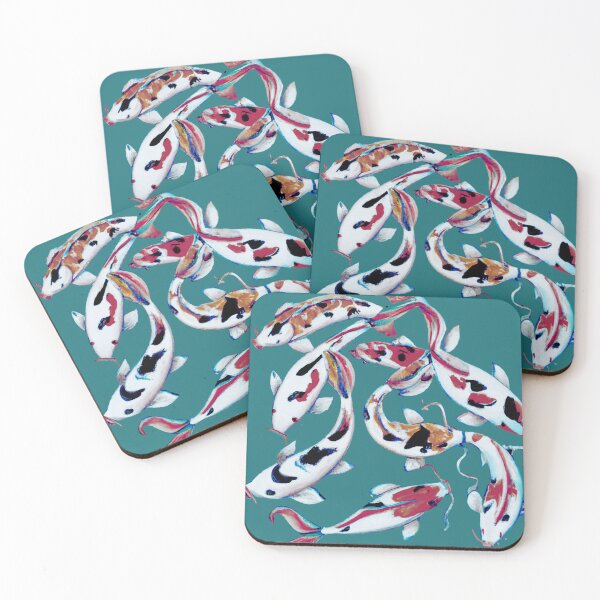 Item preview, japanese Koi Fishes playing in water designed and sold by MerryCrown.