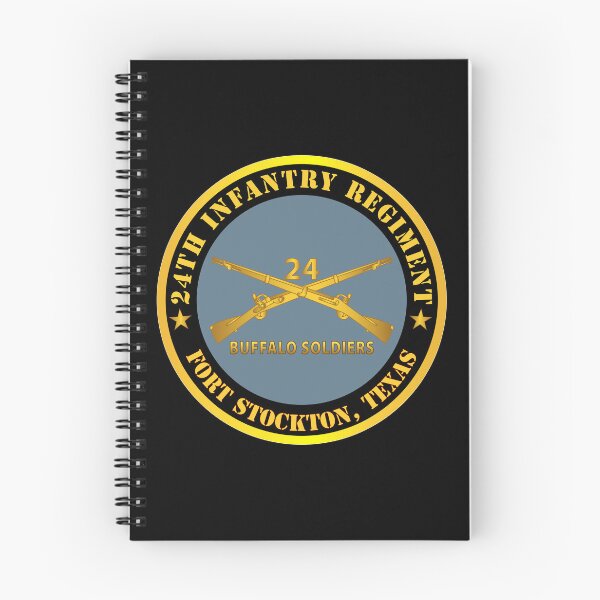 Item preview, Army - 24th Infantry Regiment - Fort Stockton, TX - Buffalo Soldiers w Inf Branch X 300 designed and sold by Military Insignia Products.
