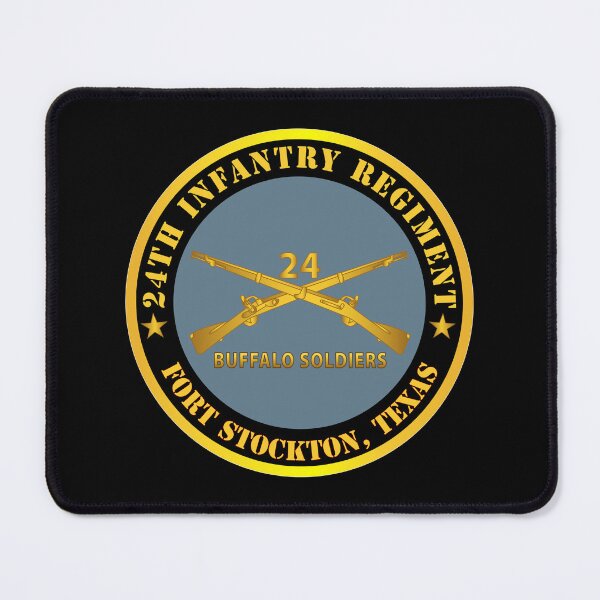 Item preview, Army - 24th Infantry Regiment - Fort Stockton, TX - Buffalo Soldiers w Inf Branch X 300 designed and sold by Military Insignia Products.