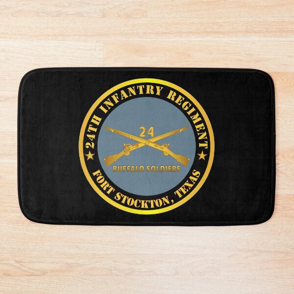 Item preview, Army - 24th Infantry Regiment - Fort Stockton, TX - Buffalo Soldiers w Inf Branch X 300 designed and sold by Military Insignia Products.