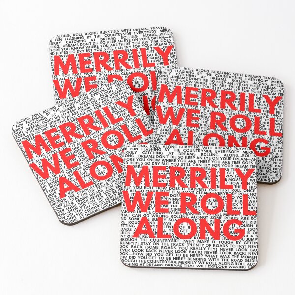 Item preview, Merrily we roll along  lyrics  designed and sold by broadwaygirl142.