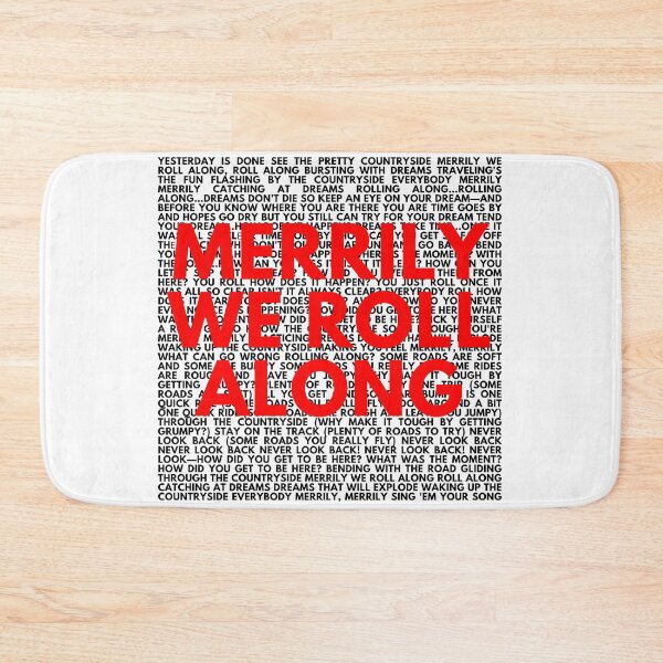 Item preview, Merrily we roll along  lyrics  designed and sold by broadwaygirl142.