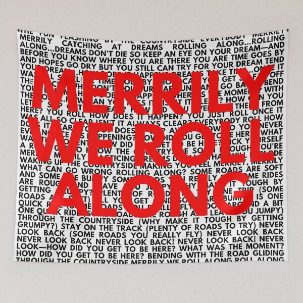 Item preview, Merrily we roll along  lyrics  designed and sold by broadwaygirl142.