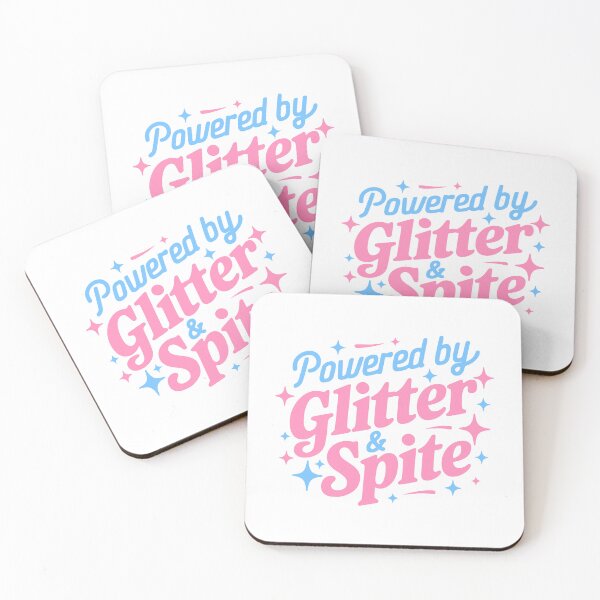 Item preview, Powered By Glitter And Spite! Pink And Blue Girly designed and sold by PMCreative.