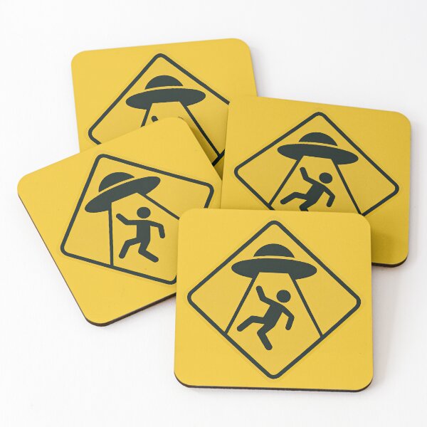 Item preview, Alien Abduction Hazard Road Sign (Diamond Shape) designed and sold by digital-savant.