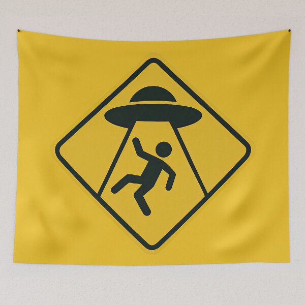 Item preview, Alien Abduction Hazard Road Sign (Diamond Shape) designed and sold by digital-savant.