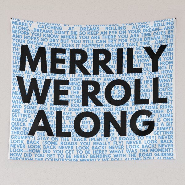 Item preview, Merrily we roll along lyrics  designed and sold by broadwaygirl142.