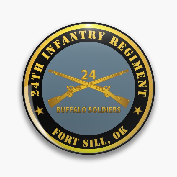 Item preview, Army - 24th Infantry Regiment - Fort Sill, OK - Buffalo Soldiers w Inf Branch designed and sold by Military Insignia Products.