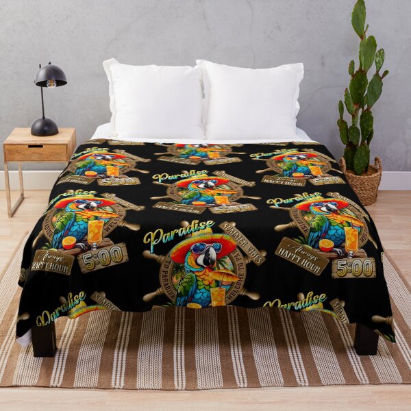 Item preview, Always Happy Hour in Paradise It's 5 o'clock Parrot Summer Vibes designed and sold by MindWave THC.