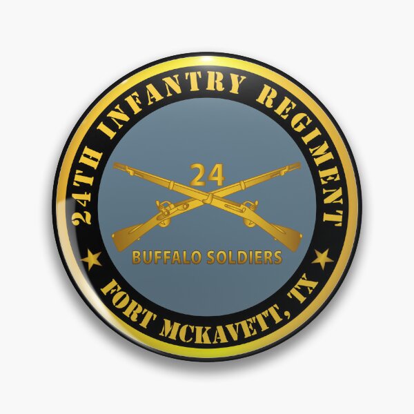Item preview, Army - 24th Infantry Regiment - Fort McKavett, TX - Buffalo Soldiers w Inf Branch designed and sold by Military Insignia Products.