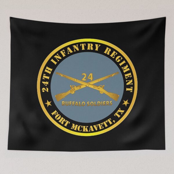 Item preview, Army - 24th Infantry Regiment - Fort McKavett, TX - Buffalo Soldiers w Inf Branch designed and sold by Military Insignia Products.