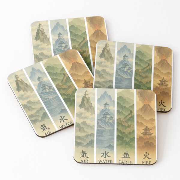 Item preview, Elemental Harmony – Air, Water, Earth, Fire designed and sold by PosiPrints.