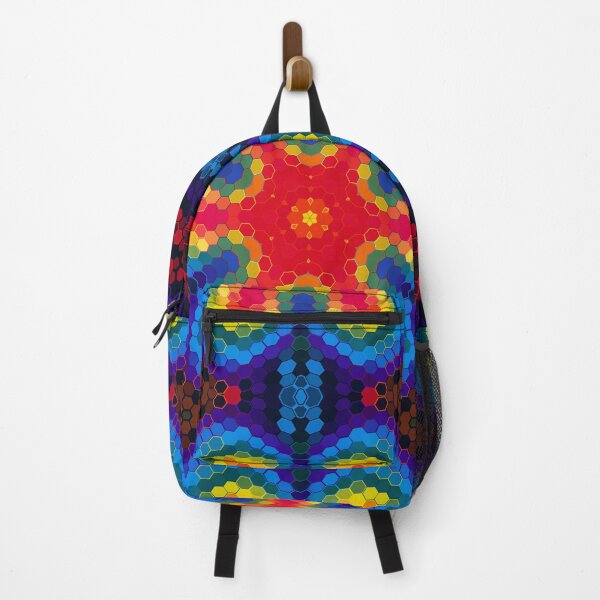 Item preview, Hex Mandala Red Yellow and Blue designed and sold by WormholeOrbital.