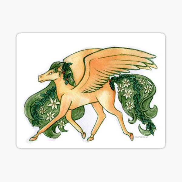 Item preview, Holly and Narcissus Pegasus (December Birthflowers) designed and sold by Bethany Stimpson.