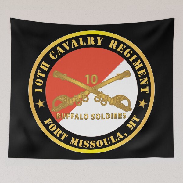 Item preview, Army - 10th Cavalry Regiment - Fort Missoula,  MT - Buffalo Soldiers w Cav Branch designed and sold by Military Insignia Products.