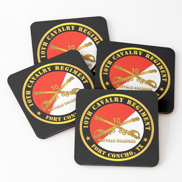 Item preview, Army - 10th Cavalry Regiment - Fort Concho, TX - Buffalo Soldiers w Cav Branch designed and sold by Military Insignia Products.