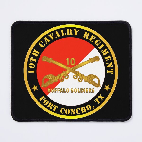Item preview, Army - 10th Cavalry Regiment - Fort Concho, TX - Buffalo Soldiers w Cav Branch designed and sold by Military Insignia Products.